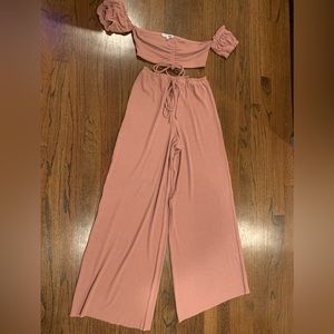 Pants and crop top set.